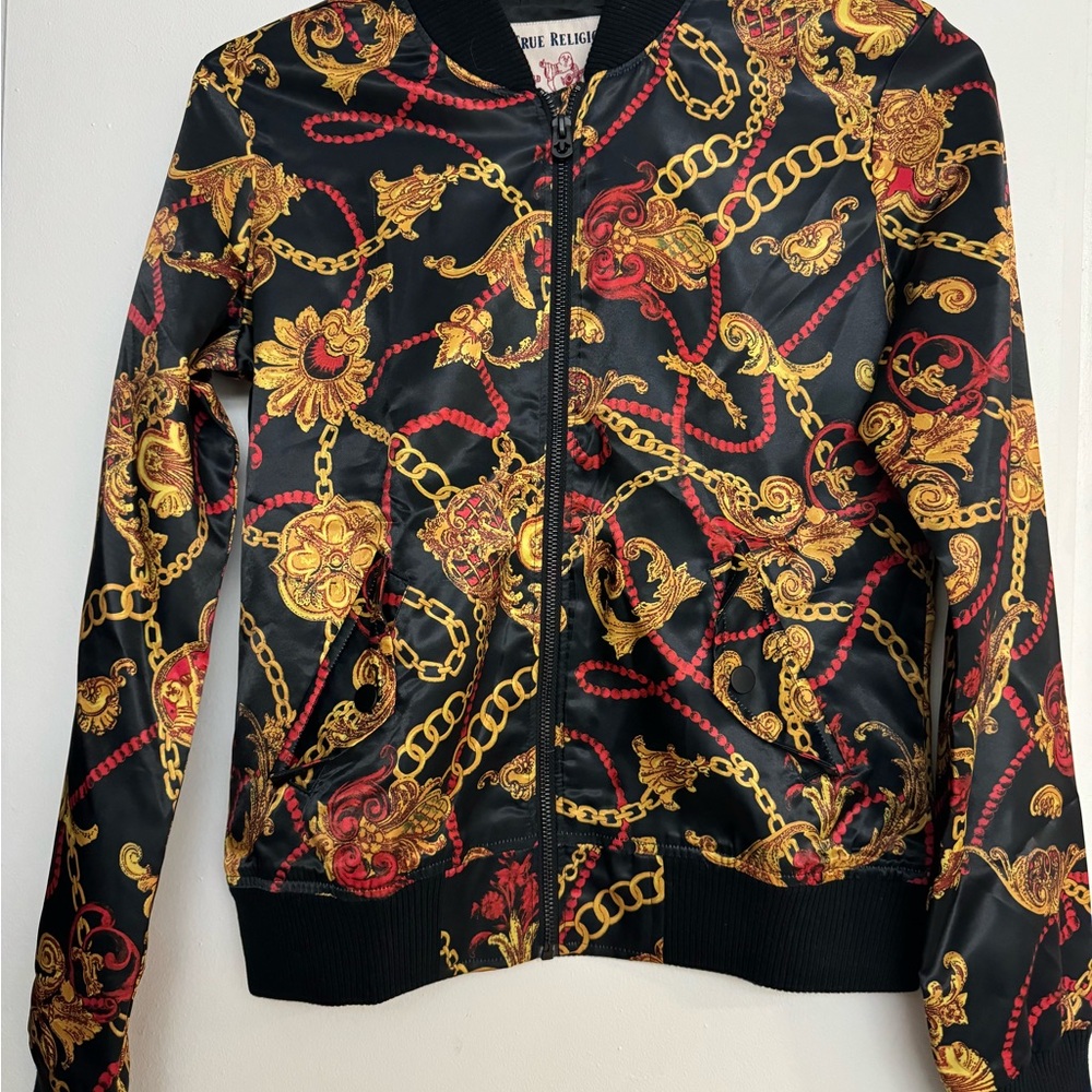 True Religion Allover Print Bomber Jacket